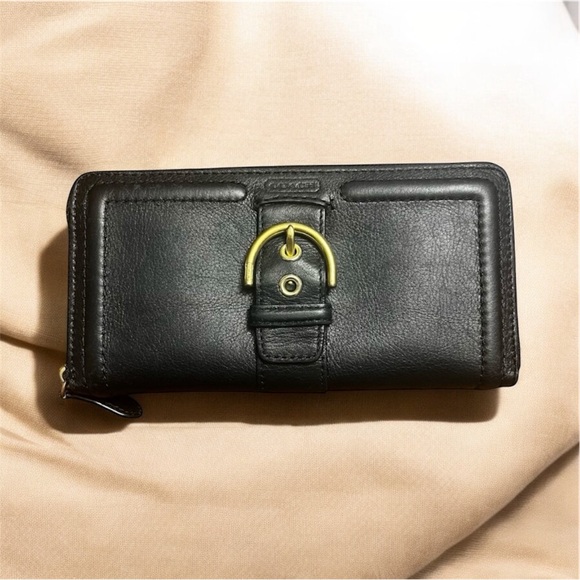 COACH Black Leather Wallet, EUC - Picture 1 of 12